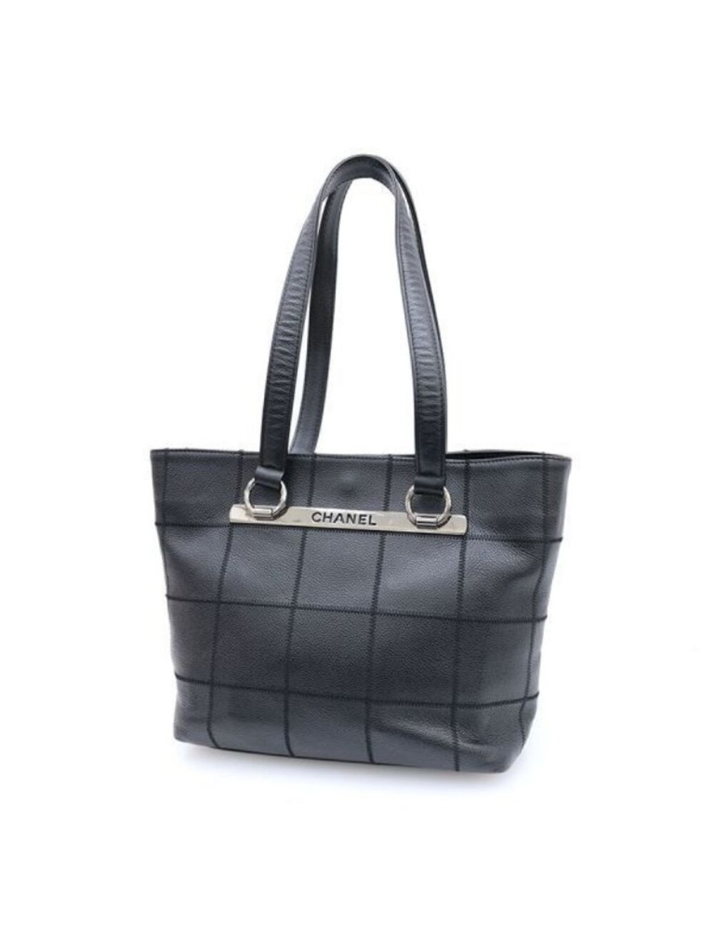Chanel Choco Bar Caviar Tote Bag